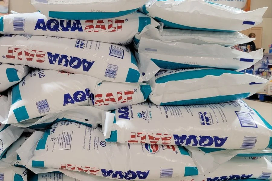 pool salt in a store