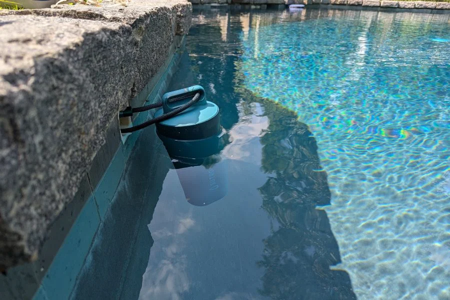 sutro water monitor in the pool