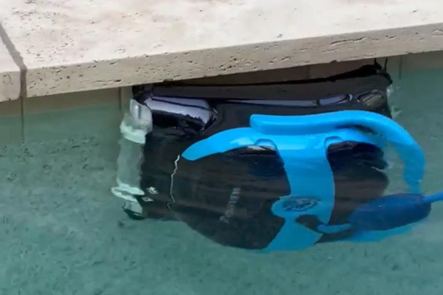 The CC Plus scrubbing along the waterline