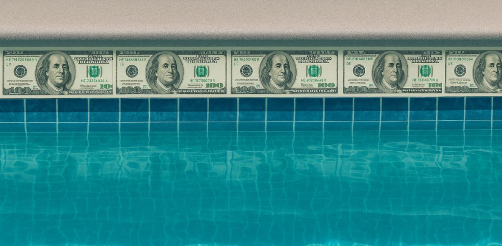 pool tiles replaced with $100