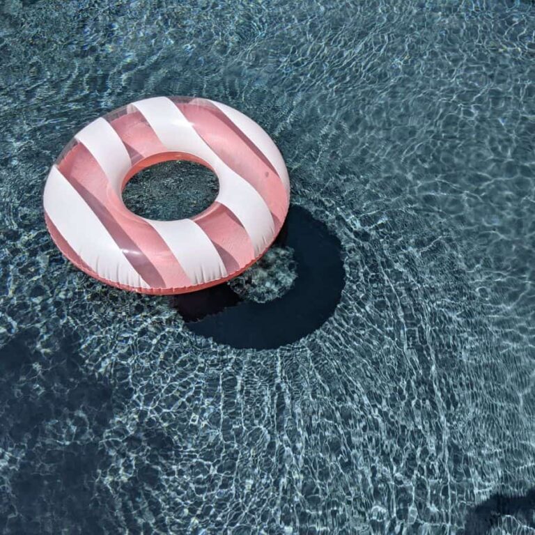 floatie in a pool